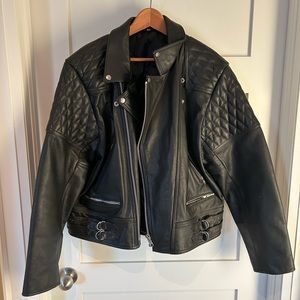 Black leather jacket